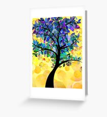 Colorful abstract tree Greeting Card