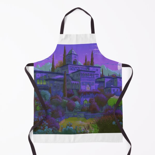 Item preview, The Alhambra, Granada, Spain, Verde-morado, AI Generated Art - A Famous Monument of Islamic Architecture designed and sold by studioSharonKay.