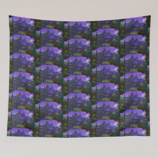 Item preview, The Alhambra, Granada, Spain, Verde-morado, AI Generated Art - A Famous Monument of Islamic Architecture designed and sold by studioSharonKay.