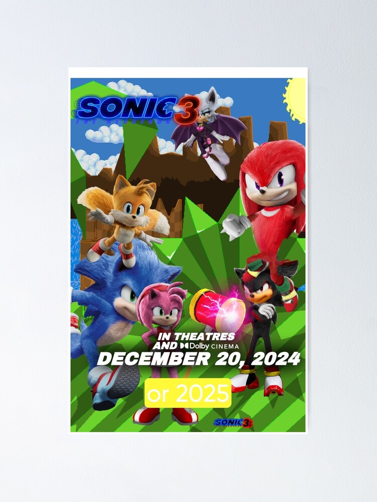 Sonic the Hedgehog 3 movie poster, Sonic the Hedgehog