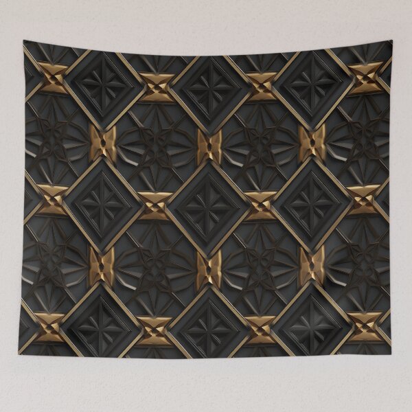 Item preview, Black and Gold Geometric Pattern Design designed and sold by alaa-mously.