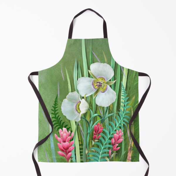 Item preview, Mariposa Lilies with Red Paintbrush Blossoms designed and sold by Halcyon-Studio.
