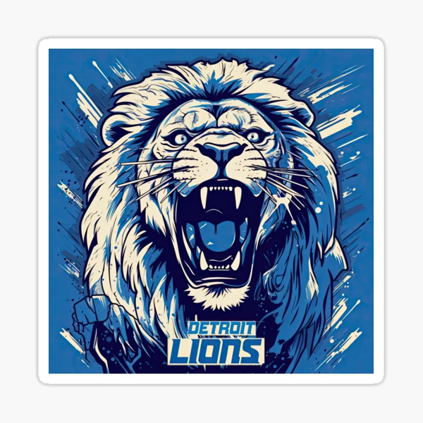 Detroit Lions Football Sticker for Sale by MaryFiore