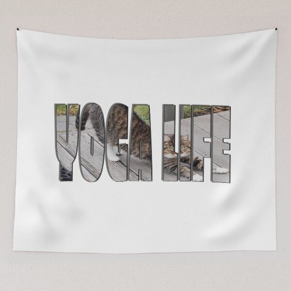 Item preview, Yoga Life (Cat Stretching) designed and sold by FranksArtWorld.