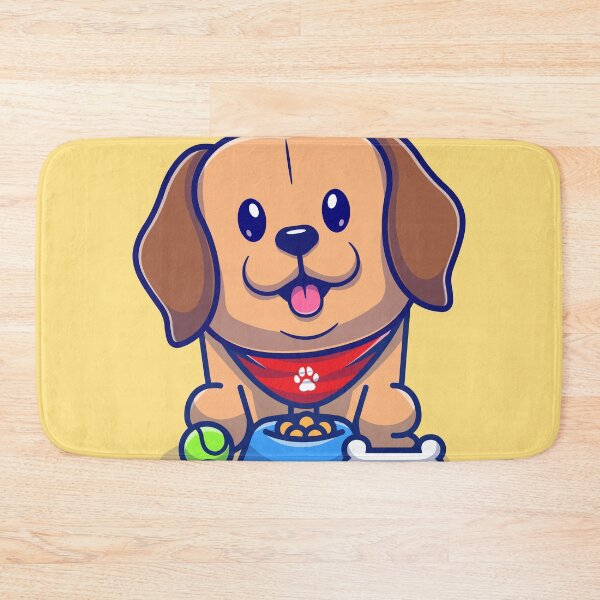 Item preview, Hungry Labrador: Dog with Food Ball Cartoon Icon designed and sold by hjian8219.