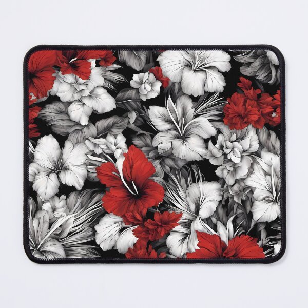 Item preview, Red, White, and Black Floral Pattern designed and sold by D-Dreamweaver.