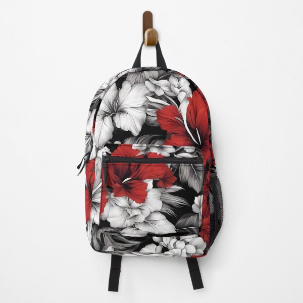 Item preview, Red, White, and Black Floral Pattern designed and sold by D-Dreamweaver.
