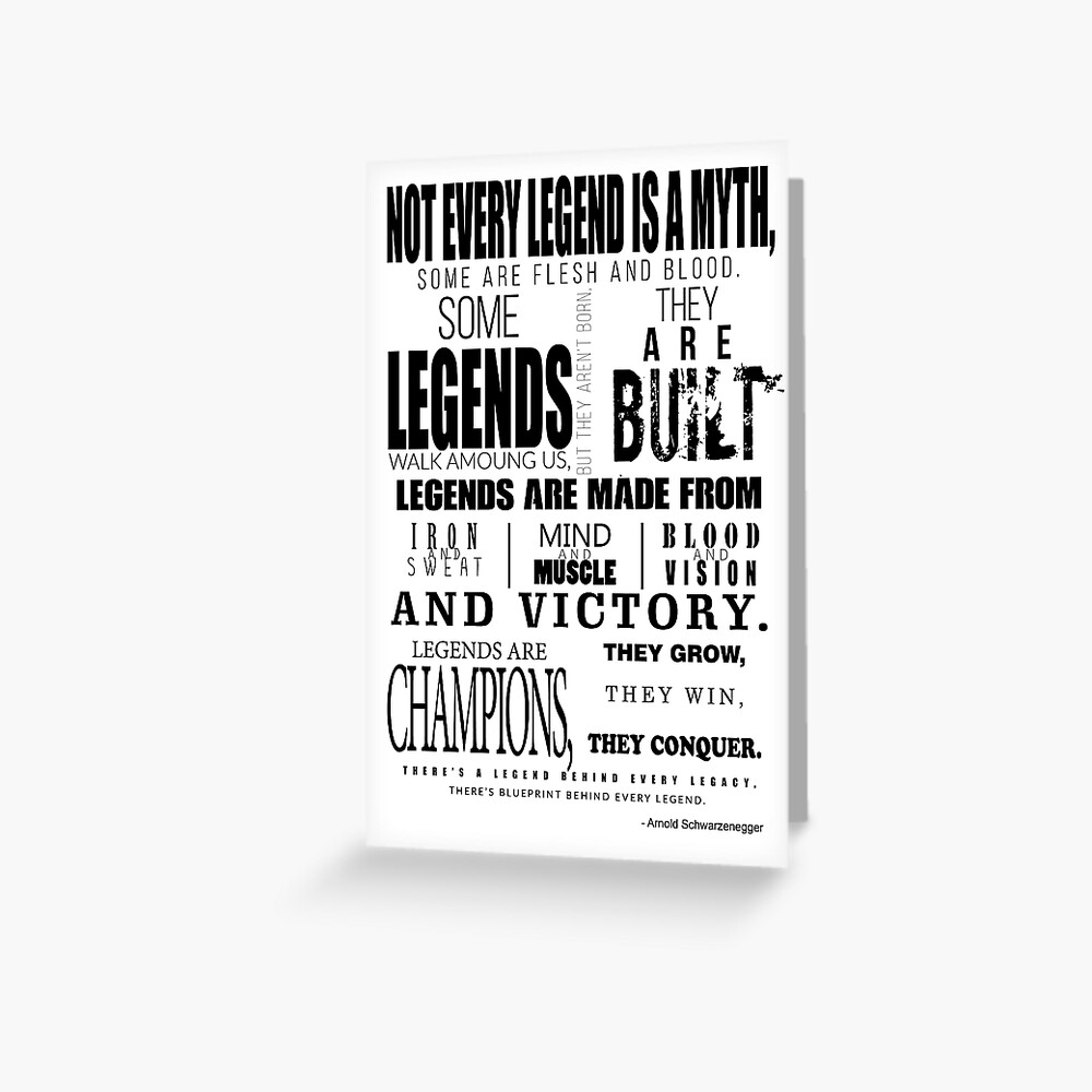 Impression Artistique Arnold Schwarzenegger Citation De Musculation Par Hnikoloski Redbubble