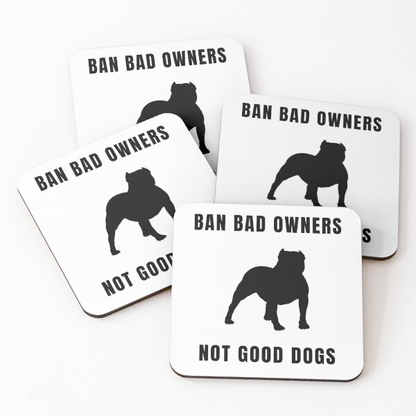 Item preview, Ban Bad Owners Not Good Dogs Silhouette  designed and sold by GSDDESIGNMERCH.