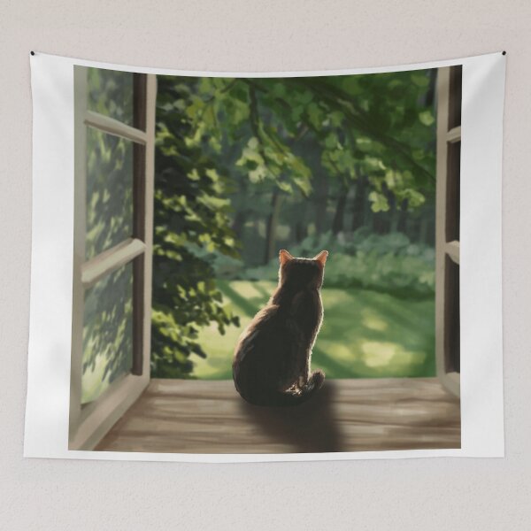 Item preview, Cat Sitting In Window designed and sold by paintedpalette3.