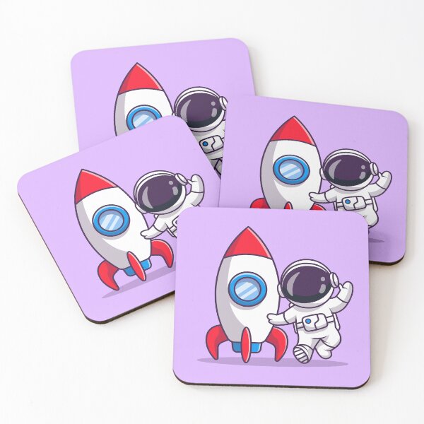 Item preview, Friendly Astronaut with Rocket: Cartoon Vector Icon designed and sold by hjian8219.