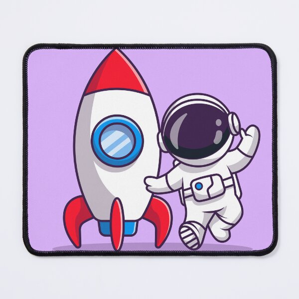 Item preview, Friendly Astronaut with Rocket: Cartoon Vector Icon designed and sold by hjian8219.