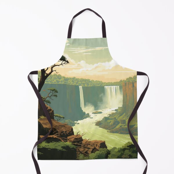 Item preview, A Vintage Travel Illustration of the Victoria Falls - Zimbabwe designed and sold by GoodOldVintage.