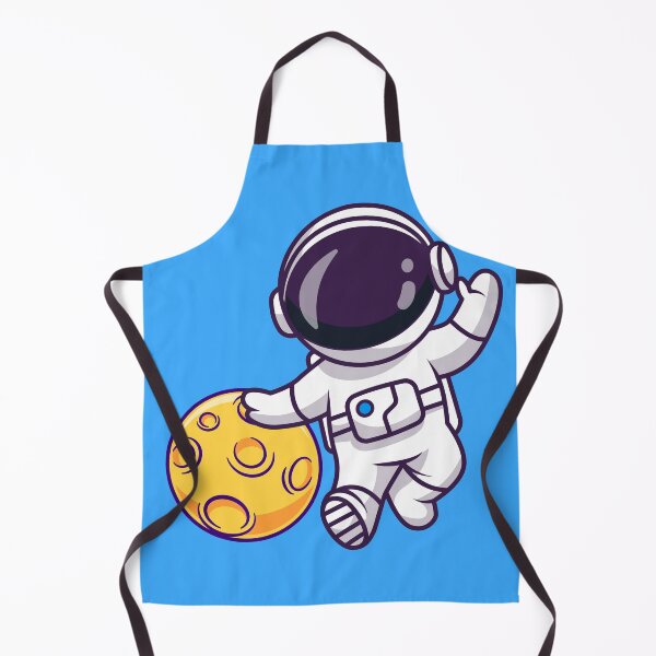 Item preview, "Lunar Playtime: Cute Astronaut with Moon Ball Cartoon Vector Icon" designed and sold by hjian8219.