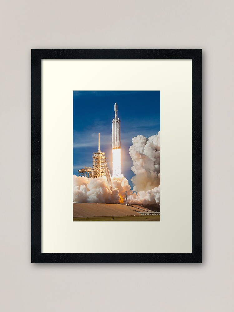 Alternate view of SPACEX FALCON HEAVY LAUNCH Framed Art Print