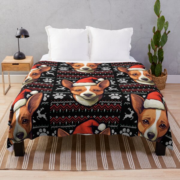 Item preview, Basenji Ugly Sweater Christmas designed and sold by rafaeltto.