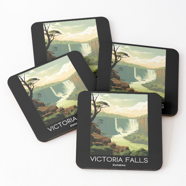 Item preview, A Vintage Travel Illustration of the Victoria Falls - Zimbabwe designed and sold by GoodOldVintage.
