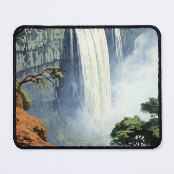 Item preview, A Vintage Travel Illustration of the Victoria Falls - Zimbabwe designed and sold by GoodOldVintage.