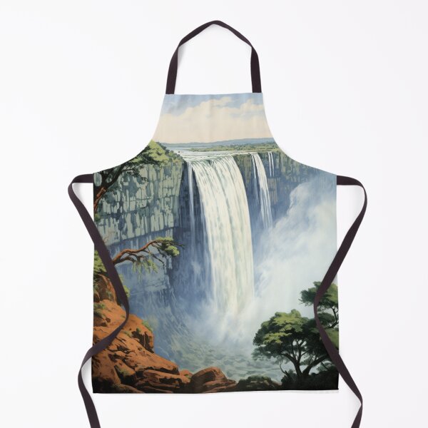 Item preview, A Vintage Travel Illustration of the Victoria Falls - Zimbabwe designed and sold by GoodOldVintage.