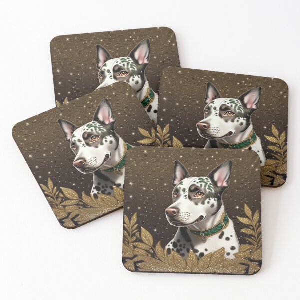 Item preview, Chocolate and gold  glitter dog portrait  designed and sold by Roxburylane.