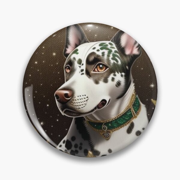 Item preview, Chocolate and gold  glitter dog portrait  designed and sold by Roxburylane.