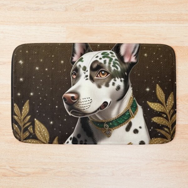 Item preview, Chocolate and gold  glitter dog portrait  designed and sold by Roxburylane.