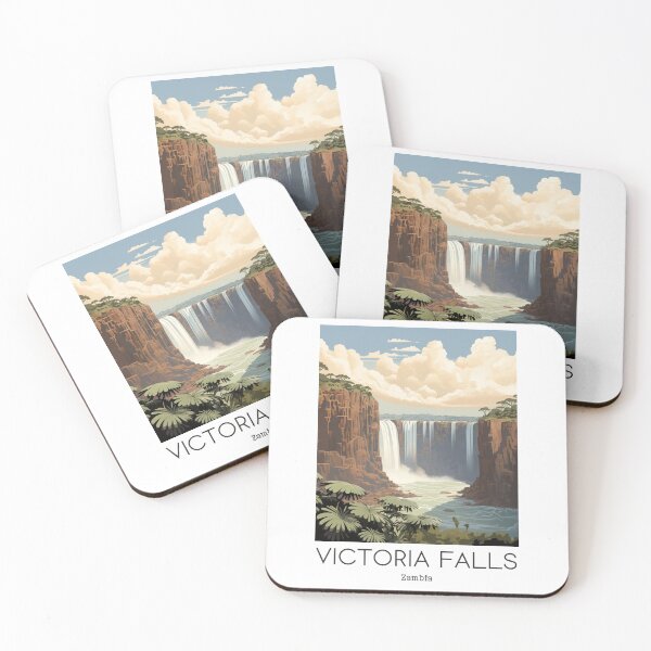 Item preview, A Vintage Travel Illustration of the Victoria Falls - Zambia designed and sold by GoodOldVintage.