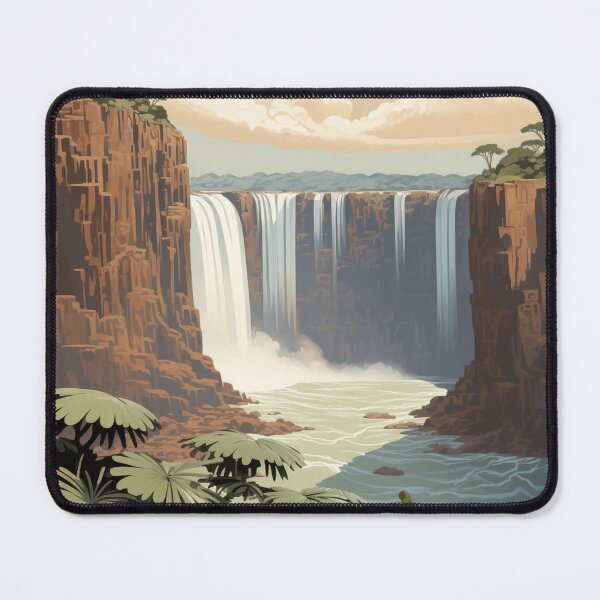 Item preview, A Vintage Travel Illustration of the Victoria Falls - Zambia designed and sold by GoodOldVintage.