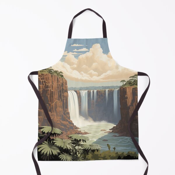 Item preview, A Vintage Travel Illustration of the Victoria Falls - Zambia designed and sold by GoodOldVintage.