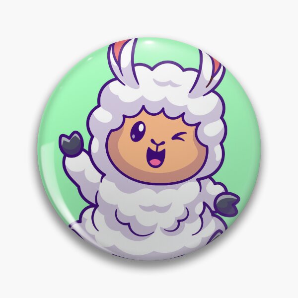 Item preview, Friendly Waving Sheep Cartoon Vector Icon designed and sold by hjian8219.