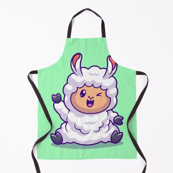 Item preview, Friendly Waving Sheep Cartoon Vector Icon designed and sold by hjian8219.