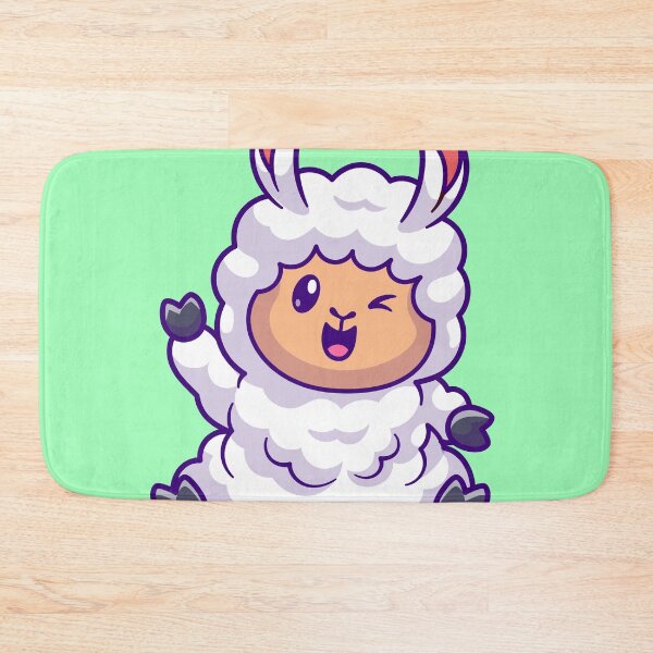 Item preview, Friendly Waving Sheep Cartoon Vector Icon designed and sold by hjian8219.