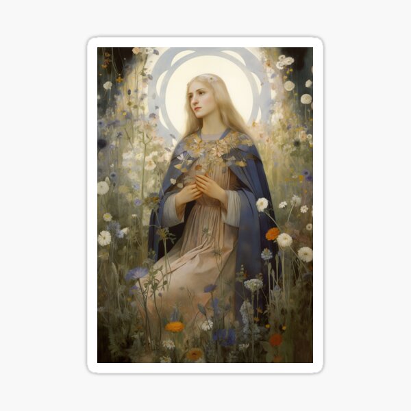 Vista previa del artículo con la obra «Santa Hildegarda», diseñado y vendido por SanctifiedSouls.