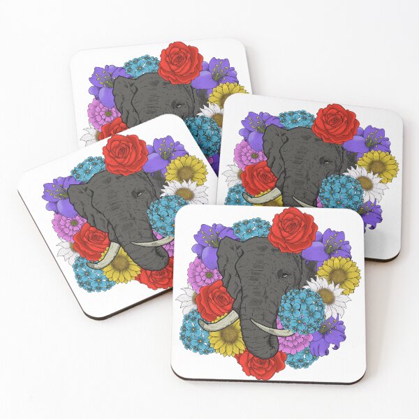 Item preview, Elephant Amongst the Flowers designed and sold by MooseStay143.