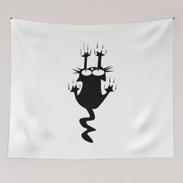Item preview, Funny Black Cat Scratching Wall With Its Claws Design For Cat Lover designed and sold by Kenny789.
