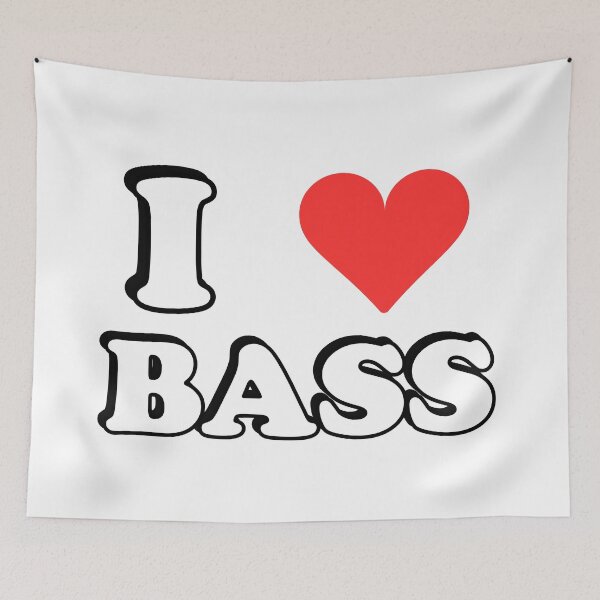 Item preview, I heart bass - bass player - I love bass designed and sold by Inspirationmotivation.