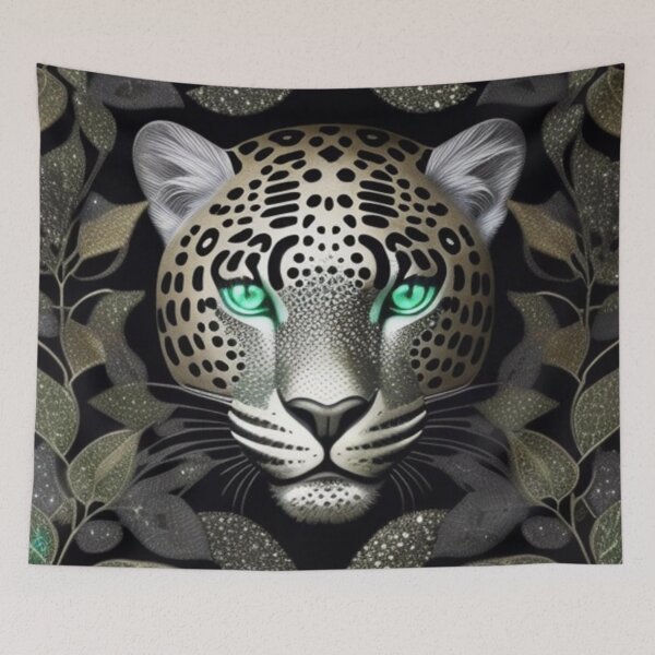 Item preview, Elegant jaguar in metallic and glitter  designed and sold by Roxburylane.