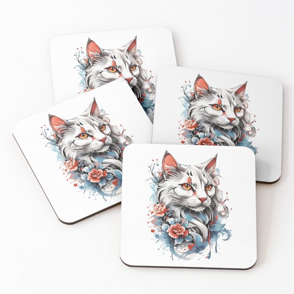 Item preview, Cat Tattoo A Traditional Design in Vector Art   designed and sold by YolondaGorman.