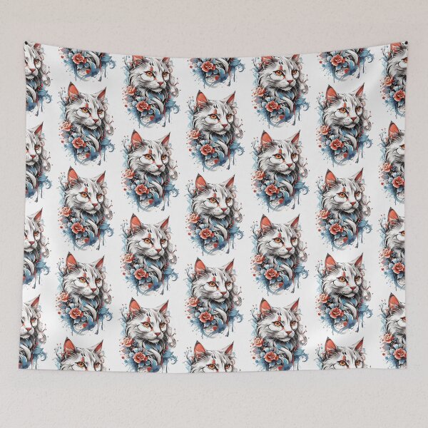 Item preview, Cat Tattoo A Traditional Design in Vector Art   designed and sold by YolondaGorman.
