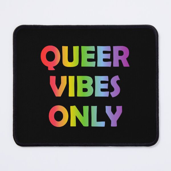Item preview, LGBT rights slogan - Queer Vibes Only rainbow colors designed and sold by Inspirationmotivation.