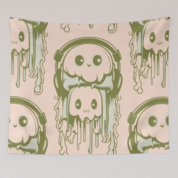 Item preview, horror and cute headphone fantastic and gotic graphic design ironpalette designed and sold by ironpalette.