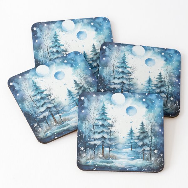 Item preview, Watercolor Winter Scenery designed and sold by HolidayFantasy.