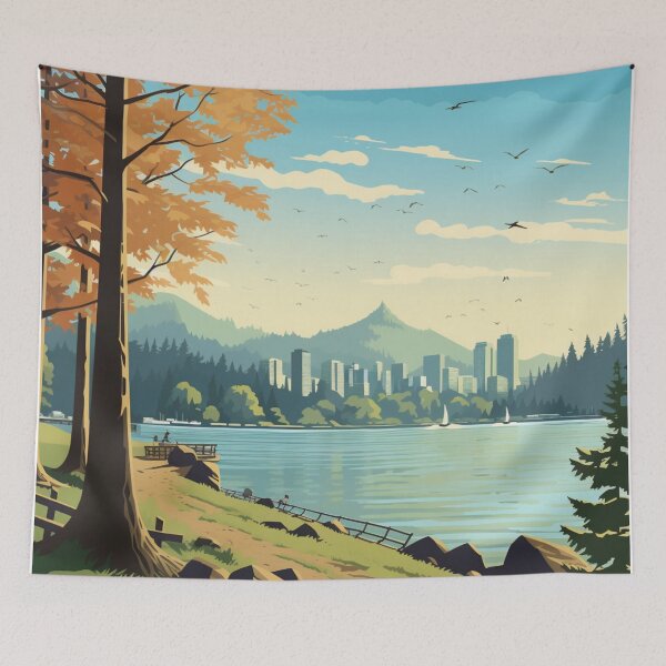 Item preview, A Vintage Travel Illustration of Stanley Park - Vancouver - Canada  designed and sold by GoodOldVintage.