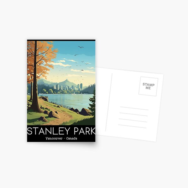 Item preview, A Vintage Travel Illustration of Stanley Park - Vancouver - Canada  designed and sold by GoodOldVintage.