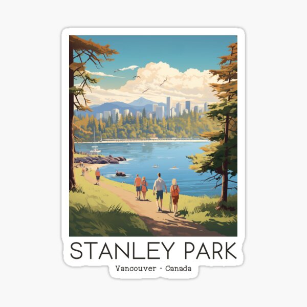 Item preview, A Vintage Travel Illustration of Stanley Park - Vancouver - Canada  designed and sold by GoodOldVintage.
