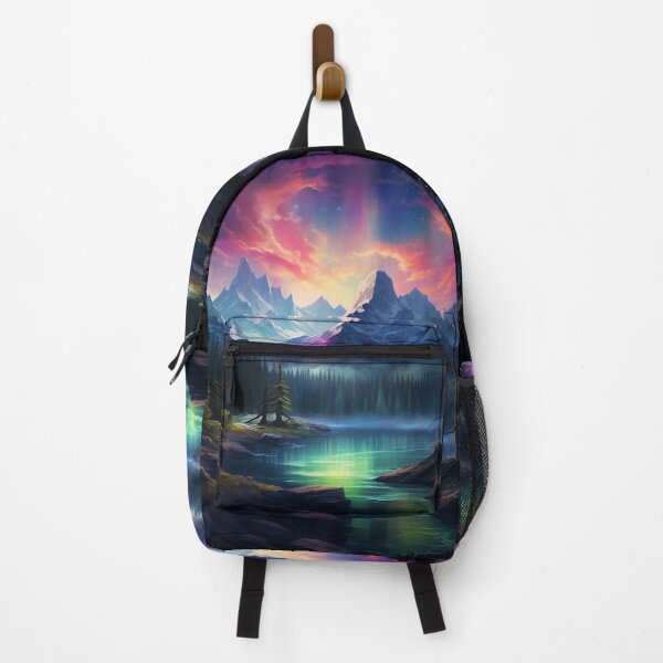 Item preview, Northern Light Aurora Borealis Scenery Mountains Rivers Trees designed and sold by NLTees.