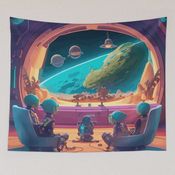 Item preview, Aliens watching TV designed and sold by Lion-ZG21.