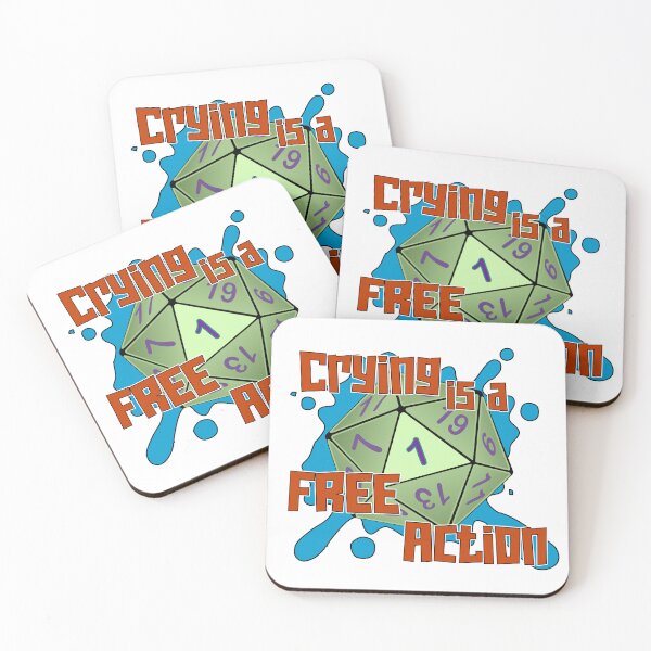 Item preview, D20 Crying Is A Free Action designed and sold by PurpleCowStudio.
