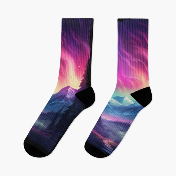 Item preview, Northern Light Aurora Borealis Scenery Mountains Rivers Trees designed and sold by NLTees.