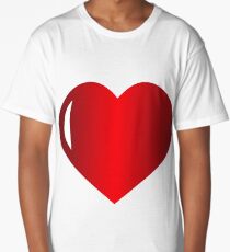 Red heart Long T-Shirt